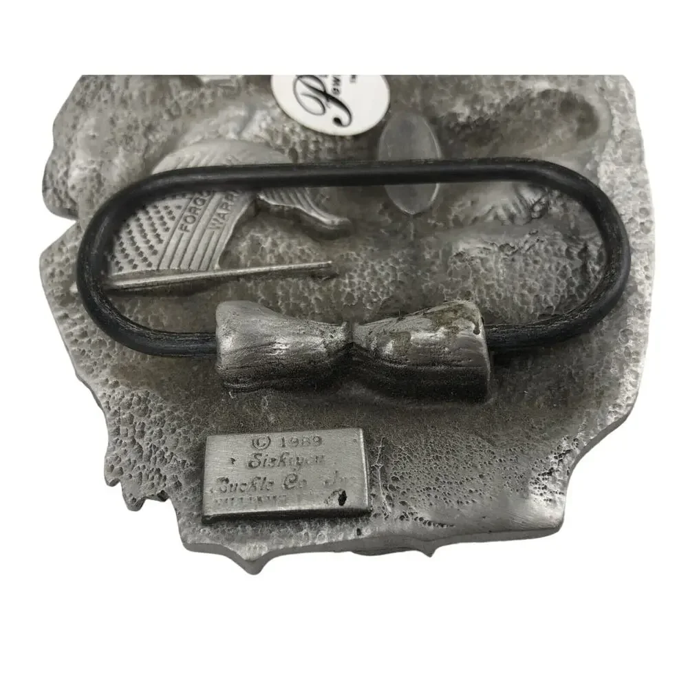 Vietnam Veterans Military Army Hero Vintage 1980's Pewter Siskiyou Belt Buckle - Picture 3 of 4